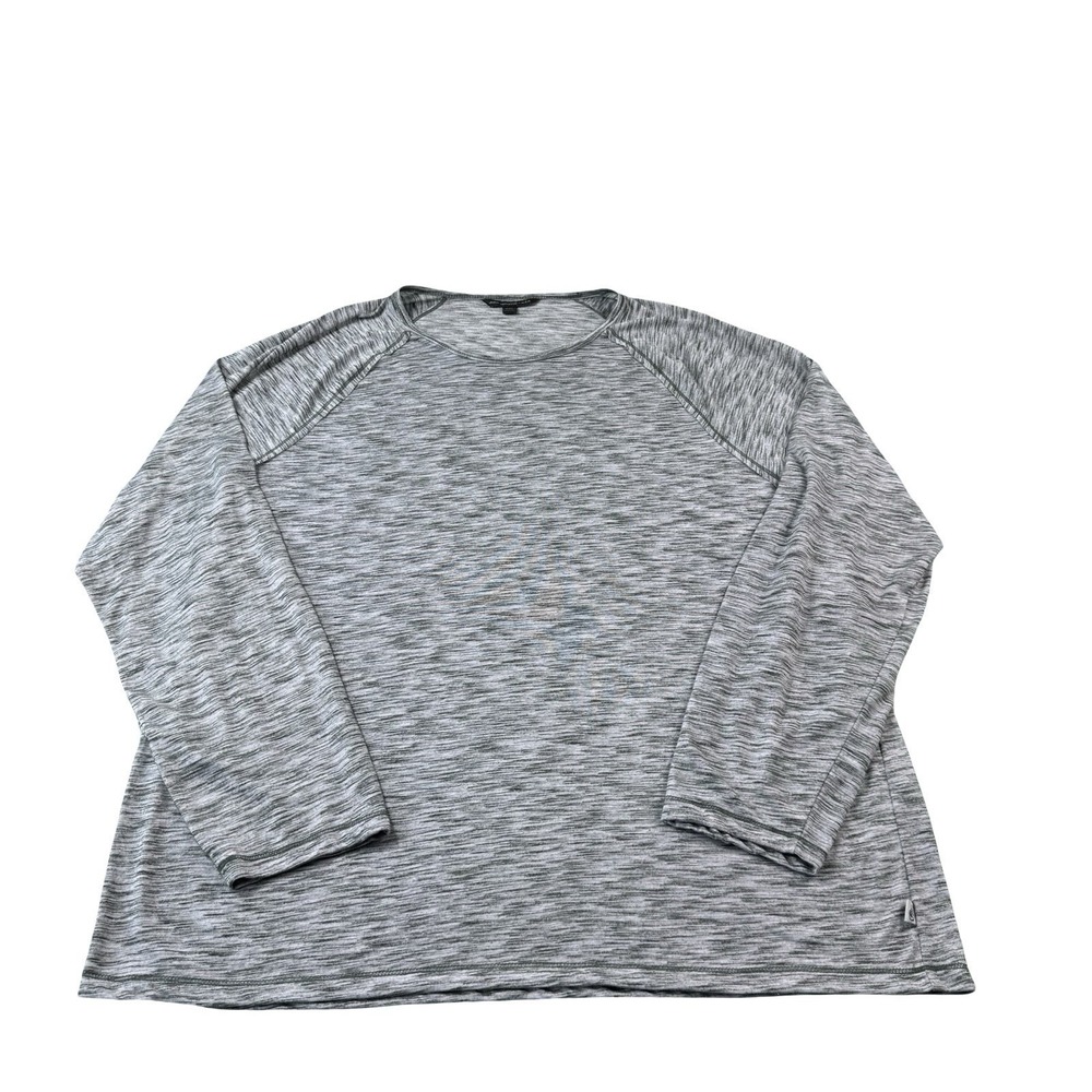 John Varvatos Gray Heathered Polyester Blend Men's L/S Crewneck Sweater Size 2XL